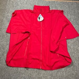 NWT Rain Raps Sportyrap Red Water Repellent Cape Poncho Unisex Rain Coat OS